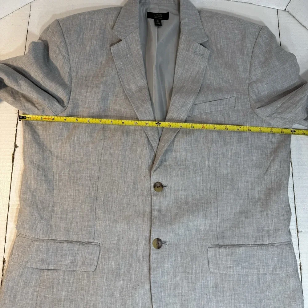 Mens 48 Linen Blazer Jacket‎ 2 Button Sport 1/4 Lined Luxury MINT Casual Summer